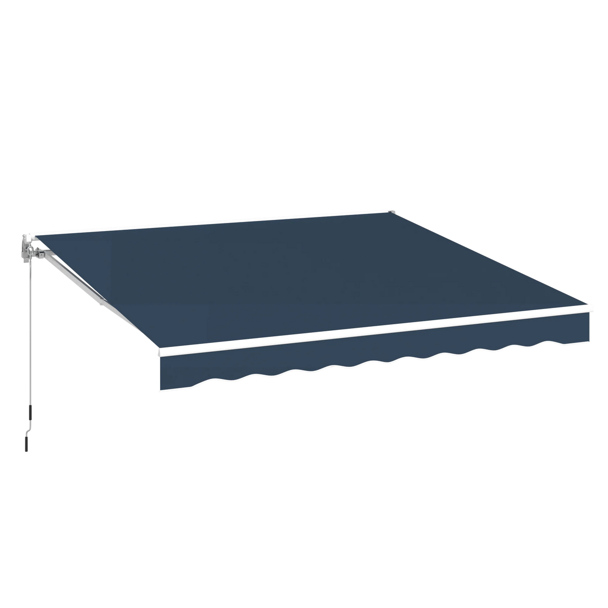 AECOJOY 13'×8' Manual Retractable Awning Sun Shade, Patio Awning Canopy