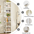 Tribesigns 78.7 in Tall Narrow Bookshelf, Freestanding 7 - Tier Bookcase, Skinny Corner Storage Organizer for Home Office