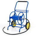 Garden Hose Reel Cart Holds 230FT of 5/8" Hose, Heavy - Duty Hose Cart with 2 Wheels & Storage Basket, Portable Water Hose Organizer for Yard