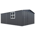 AECOJOY 16' x 12' Outdoor Storage Shed, Large 12x16 Metal Sheds with Windows, Utility  Tool Storage