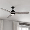Vaxcel Curtiss Satin Brass Mid - Century Modern MCM Wood Propeller Ceiling Fan with LED Light Kit and Remote