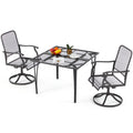 AECOJOY 360° Patio Swivel Chairs Set of 2, High-Back All-Weather Outdoor Seating