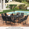 Tangkula 60" x 60" Metal Patio Dining Table for 8(60" x 60")