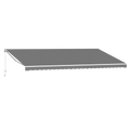 AECOJOY 14'x10' Manual Retractable Awning Sun Shade, Patio Awning Canopy