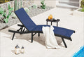 AECOJOY Outdoor Chaise Lounge, All Weather Pool Lounge Chairs Ergonomic Design (Navy, 2 PCs)