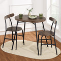 Best Choice Products 3 Piece Modern Oval Dining Table Set, Small Kitchen Dinette W/ 2 Chairs Black/Black