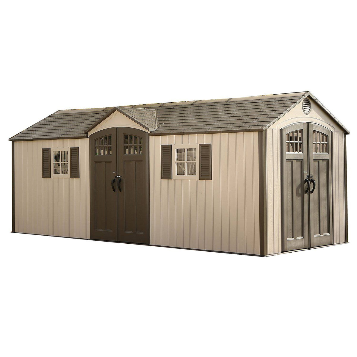Lifetime 20' x 8' Outdoor Storage Shed Building Brown