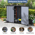 Tangkula 23.5 Cu.ft Outdoor Storage Box with Floor & Lockable Door