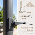 Tangkula 10ft Patio Umbrella 35 LED Lights Aluminum Pole 360 Degree Rotation