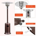 50,000 BTU Propane Patio Heater, Standing Stainless Steel Outdoor Heater with Wheels, Triple Protection, CSA Certified for Deck & Commercial