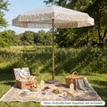 Tangkula 7Ft Patio Umbrella with Fringe for Deck Backyard Poolside