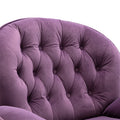 Velvet Swivel Accent Chair with Ottoman, Modern Chaise Lounge Chair with Metal Frame and Footstool, Comfy Armchair Reading Chair