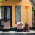 50,000 BTU Propane Patio Heater, Standing Stainless Steel Outdoor Heater with Wheels, Triple Protection, CSA Certified for Deck & Commercial