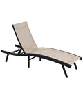 AECOJOY Outdoor Chaise Lounge, All Weather Pool Lounge Chairs Ergonomic Design (Beige, 1 PCs)