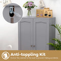 Spaco 17-Tier Kitchen Small Pantry Cabinet with 2 Doors and 6 Adjustable Shelves, Cabinet Pantry, Freestanding 5-Tier Shelving Pantries