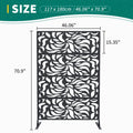 Accreate Decorative Wrought Privacy Screen - Easy Snap - Together Room Divider for Indoor/Outdoor Use, Breathable Wind - Resistant Partition with Anti - Tip Base (6x3.8ft)