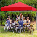 GVDV Canopy Tent, 10x10 Ft Easy Pop up Outdoor Canopy Tent, Portable Straight Leg Gazebo Instant Canopy, Blue