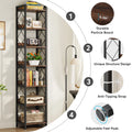 Tribesigns 78.7 in Tall Narrow Bookshelf, Freestanding 7 - Tier Bookcase, Skinny Corner Storage Organizer for Home Office