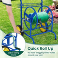 Garden Hose Reel Cart Holds 230FT of 5/8" Hose, Heavy - Duty Hose Cart with 2 Wheels & Storage Basket, Portable Water Hose Organizer for Yard