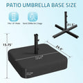 AECOJOY Patio Umbrella Base, 220 lbs Heavy Duty Sand Filled Weighted Umbrella Stand with 2 Sandbags