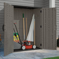 Suncast 54 cu ft Vertical Shed Outdoor Storage for Patio and Garage, Stoney