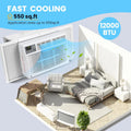 M Optimized 12000BTU Window Air Conditioner with Wi - Fi Enabled, Remote Control, Air Conditioner Window Unit Cooling up to 550sq.ft, 115V Window AC