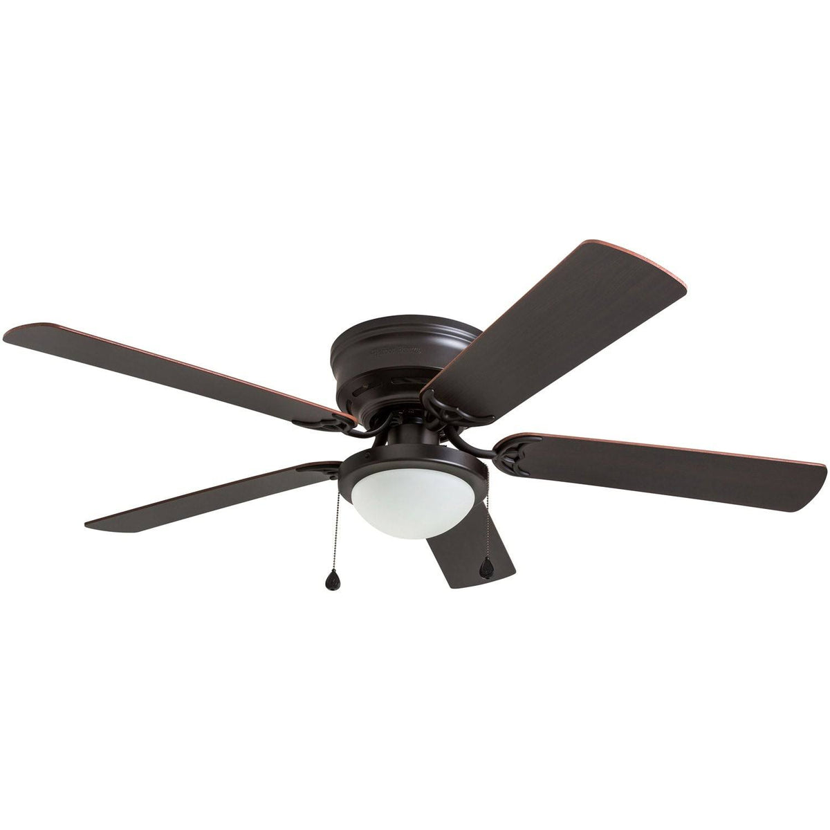 Harbor Breeze 41690 Armitage 52 - in Bronze LED Indoor Flush Mount Ceiling Fan with Light (5 - Blade)