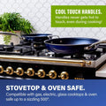 Classic Blue 20-Piece Aluminum Ultra - Durable Non - Stick Diamond Infused Cookware and Bakeware Set
