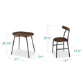 Best Choice Products 3 Piece Modern Oval Dining Table Set, Small Kitchen Dinette W/ 2 Chairs Black/Black