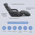 6 - Position Adjustable Floor Sofa Bed, Folding Lazy Sofa Chaise Lounger Recliner with Armrests & Footrests for Living Room, Bedroom & Gaming