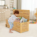Tangkula 48 Gallon Outdoor Storage Box with Wheels