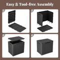 Tangkula 30 Gallon Resin Outdoor Storage Bench with Lockable Lid