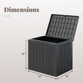 Tangkula 30 Gallon Resin Outdoor Storage Bench with Lockable Lid