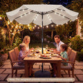 Tangkula 9 FT Solar Patio Umbrella with Base Included