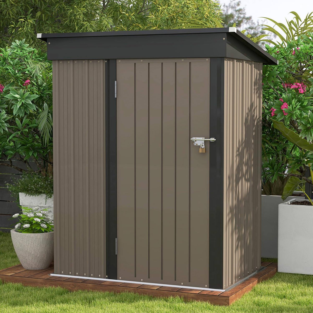 5x3 ft Outdoor Storage Shed and Lockable Door | adamsbargianshop