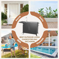 AECOJOY Outdoor Kitchen Sink with Hose Hook up, Stainless Steel Grill Prep Table Kitchen Cabinets Island