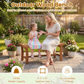 Tangkula 41.5" Patio Backless Bench with Slatted Seat
