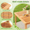 Tangkula 5 Piece Patio Wood Dining Set for Front Porch Yard Balcony and Poolside