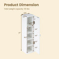 Tangkula Slim Bathroom Storage Cabinet with Door