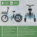 ABORON 3.0 Fat Tire Electric Trike for Senior Foldable E - Bike, 500W Motorized Tricycle Adult 20" Folding 3 Wheel Electric Commute Bike Trike W/48V
