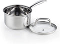 Cook N Home Pots and Pans Stainless Steel, 8-Piece Induction Pot Kitchen Cookware Set, Silver, Oven Safe