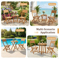 Tangkula Wood Foldable Patio Chairs Set of 2/4