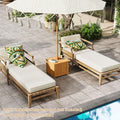 Tangkula 2-in-1 Outdoor Side Table with Storage Acacia Wood Slatted Coffee Table Square Slatted End Storage Box