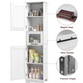Bathroom Cabinet, Tall Storage Cabinet with Doors and Adjustable Shelf, Freestanding Floor Pantry Cabinet