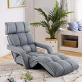 6 - Position Adjustable Floor Sofa Bed, Folding Lazy Sofa Chaise Lounger Recliner with Armrests & Footrests for Living Room, Bedroom & Gaming