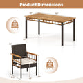 Tangkula 7 Pieces Wicker Patio Dining Set