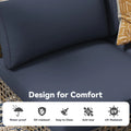 AECOJOY 7-Piece Patio Outdoor Furniture Set, Boho Outdoor Sectional Set, Dark Brown&Dark Grey