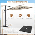 Tangkula 10ft Patio Umbrella with Aluminum Pole