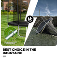 MARNUR 8FT Trampoline for Kids Trampoline with Enclosure Net, Ladder, Wind Stakes, Outdoor 330 lb Weight Capacity