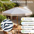 Tangkula 7Ft Patio Umbrella with Fringe for Deck Backyard Poolside